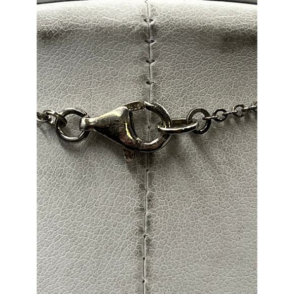 Vintage 925 Sterling Silver Crystal Rock Quartz Teardrop Fringe Necklace 16" - Picture 11 of 13